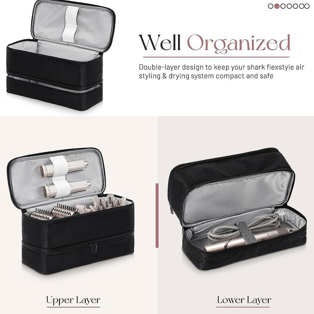 Shark FlexStyle Double-Layer Storage & Travel Case – Hair Tool Organizer with Water-Resistant Design