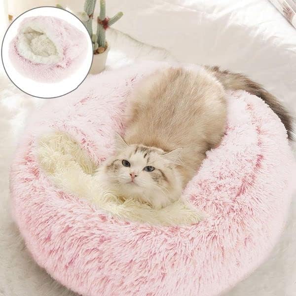 Deluxe Plush Pet Bed for Cats & Small Dogs - Cozy Cat Nest & Kennel | Available in 3 Sizes & Multiple Colors