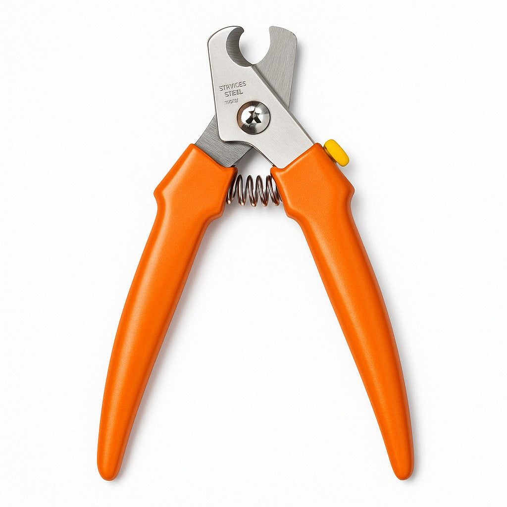 Millers Forged Stainless Steel Dog Nail Clipper – Heavy-Duty Red Handle Grooming Tool for Large Breeds