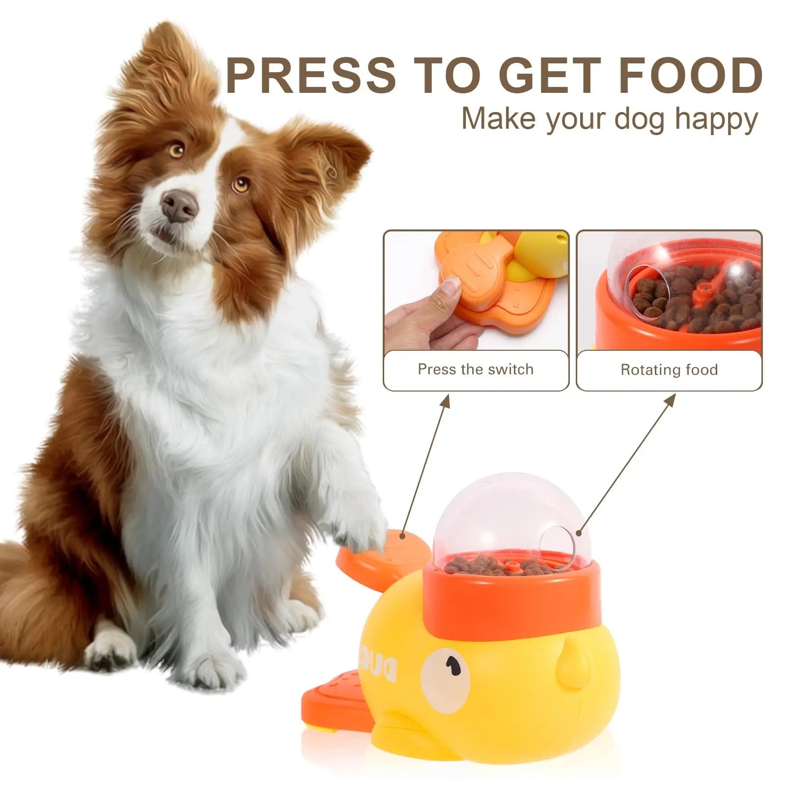 Dog Slow Feeder Toys Interactive Dog Food Dispenser Non Electric Mental Treat Stimulation Chase Rolling Puppy Toys Pets Supplies