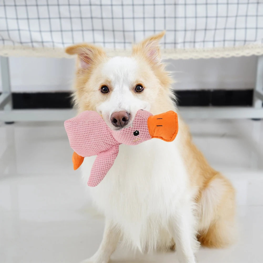 Dog Calming Duck, The Mellow Dog Duck, Zentric Quack-Quack Duck Dog Toy, Cute No Stuffing Duck With Soft Squeaker, Durable