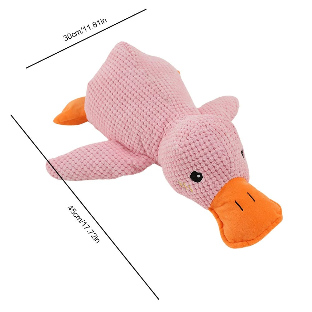 Dog Calming Duck, The Mellow Dog Duck, Zentric Quack-Quack Duck Dog Toy, Cute No Stuffing Duck With Soft Squeaker, Durable